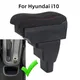 Auto Bracciolo Box per Hyundai i10 2006 ~ 2017 Bracciolo In Pelle Console Centrale di Stoccaggio USB Led 2016 2015 2014 2013 2012 2011 2010