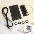 1 set borsa all'uncinetto fai da te tracolla in pelle PU borsa fatta a mano fondo borsa intrecciata