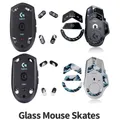 UCONS Pattini per mouse in vetro resistente per Logitech G305/G304 G502X Piedini per mouse lisci Tappetini per mouse da gioco dal design curvo 2.5D