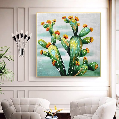 Mintura handgefertigte Blumen-Ölgemälde auf Leinwand, Wandkunst, Dekoration, modernes abstraktes Bild für die Inneneinrichtung, gerolltes, rahmenloses, ungedehntes Gemälde Image