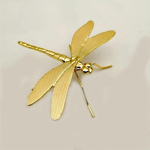 Vintage-Libellenfigur aus Messing, antikes Kupferkunstwerk als Heimdekoration, perfekt für Wohnzimmer, Fernsehständer oder Veranda, ideales Sammlerstück für Teehaustiere Geschenk Image