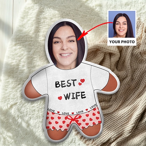 Unregelmäßige Kissen Kissen personalisierte Geschenk-Photo Beste Frau maßgeschneiderte Geschenkideen in verschiedenen Größen mit Einlage Geschenk für sie zum Valentinstag Image