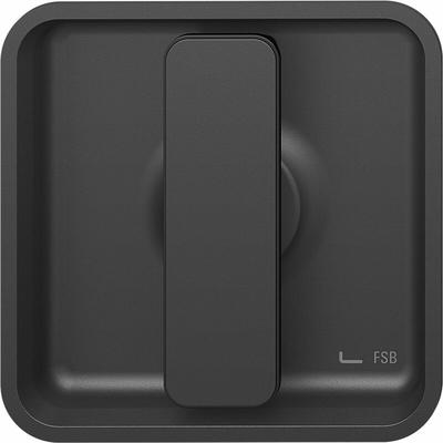 Schiebetürmuschel 42 4263 eckig, Aluminium schwarz matt - FSB Image