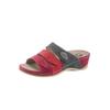 Pantolette MUBB, Damen, Gr. 39, rot (rot, grau), Veloursleder, klassisch, Schuhe, Topseller