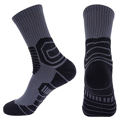 Calze sportive Calzini da corsa 1 paio Color Block Per uomo Calzini / Calze Anti-scivolo Traspirante Comodo Allenamento in palestra Pallacanestro Calcio Corsa Jogging Gli sport Color Block Di tendenza