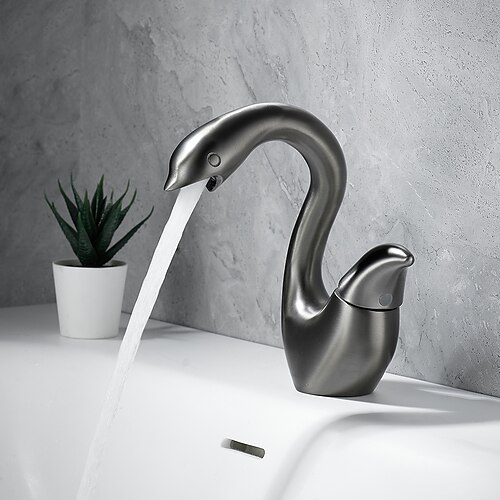 rubinetto a forma di cigno rubinetto miscelatore per lavabo rubinetto per lavabo rubinetto con maniglie singole rubinetto monoforo rubinetto per lavabo per bagno rubinetto miscelatore per acqua rubinetto per bagno cucina