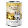 6 x 400g Adult The Taste of the Savanna - Turkey, Beef, Goat Wolf of Wilderness Wet Dog Food