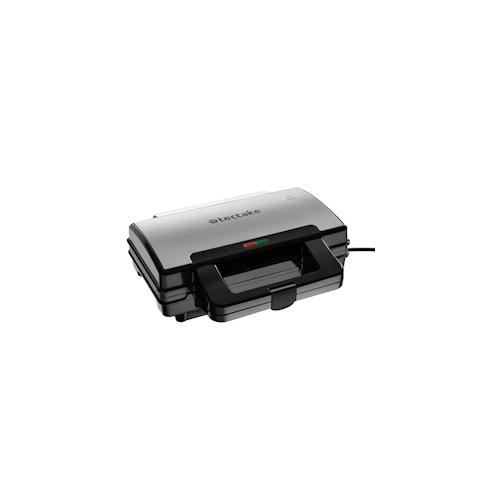 TECTAKE Sandwichmaker SK1000W, antihaftbeschichtet, hitzebeständig - silber