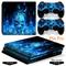 DhappyÂ® New Fashion Blue Skull Fire Vinyl Skins Stickers Protective Cover Kit For Playstation 4 Ps4 Pro Console And 2 Controllers(Only Decal)