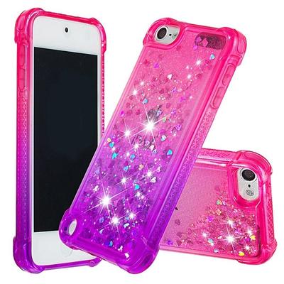 Colorfull Gradient Shiny Glitter Quicksand Case For Ipod Touch 5/6/7/ Shockproof Defender Back Cover Case