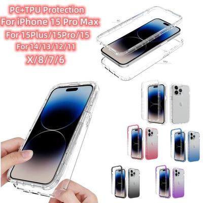 For Iphone 15 Pro Max Pc+Tpu All Inclusive Protection Phone Case, Shockproof Phone Cover For Iphone 15 Pro 15 Plus 15 14 Pro Max 14 Pro 14 Plus 14 13 Pro Max 13 Pro 13 Mini 13 12 Pro Max 12 Pro 12 Mini 12 11 Pro Max 11 Pro 11 Xs Max Xs Xr X 8 Plus 8...