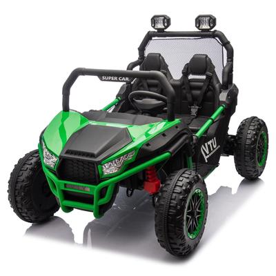 24V Kids UTV Ride-On Car with 400W Power, Four-Wheel Suspension, Bluetooth, and Remote Control.