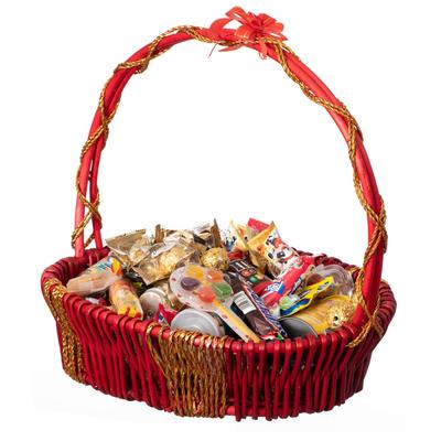 Hand Woven Wicker Basket Perfect Storage Basket, Picnic basket, Gift Basket for Thanksgiving, Valentine's Day and Birthday