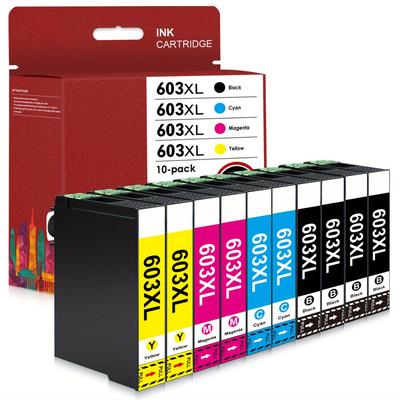 TEMU 603xl Ink Cartridges Compatible 603 Xl Ink Cartridges For Home Xp-2100 Xp-2150 Xp-3100 Xp-3105 Xp-3150 Xp-4100 Xp-4155 Workforce Wf-2810 Wf-2830 Wf-2835 Wf-2840 Wf-2850 10pack