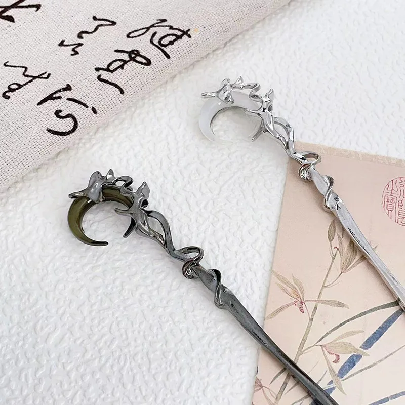 Neue chinesische Art Mond Haarnadel Frauen Nische Design coole erfrischende Haarschmuck moderne einfache Stil personal isierte Haarnadel Image