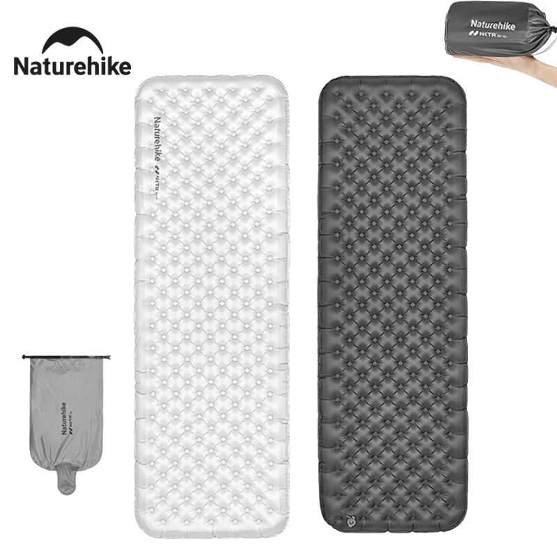 Naturehike 2024 Camping-Luftmatratze, ultraleicht, 6,5 hoch, R-Value, Winter, warm, 10 cm, verdicktes Luftbett, tragbare Outdoor-Schlafmatten Image