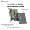 IOCREST RGB Licht Streifen M.2 M-schlüssel und M.2 B-schlüssel SSD RGB Adapter Karte mit Kühlkörper 5V ARGB PIN Unterstützung M.2 Größe 30/42/60/80mm