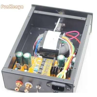 DAC AH HiFi TDA1543 DAC Audio Decoder Hi End Digital Analog Adapter Koaxial Faser Eingang CS8414