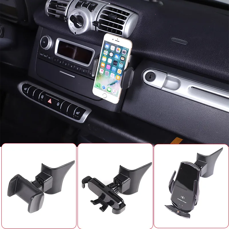 Für mercedes benz smart 2011 fortwo forfour 2011-2015 abs schwarz Autotelefon halter GPS Navigations halterung Innen zubehör Image