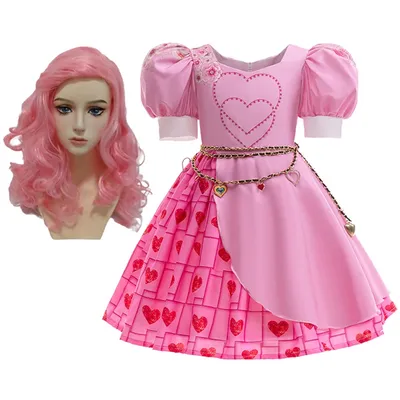Neue Descendants Xiaohong's Rise Mädchen Kleid Rosa Bühnenkostüm 3-10 Jahre altes Mädchen Halloween Image