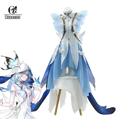 ROLECOS Spiel Wuthering Waves The Shorekeeper Cosplay Kostüm The Guardian of The Black Shores Kleid Frauen Halloween Party Outfit Image