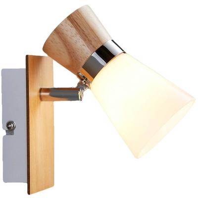 Wandleuchte, Wandlampe Innen 'Vivica' aus Holz für Wohnzimmer & Esszimmer von Lindby