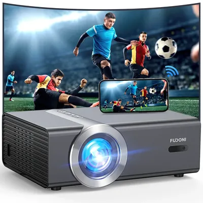 [Electric Focus/Auto Keystone] Projector with WiFi and Bluetooth, Native 1080P 4K Supported for Home