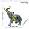 Resin Colorful Elephant Statue, Colorful Art Elephant Sculptures Colorful Elephant Decor Feng Shui Ornament Elephants Animal Sculpture For Kitchen Office Shelf Home Decor, For Home Office Desktop Room