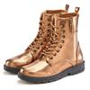 Stiefelette LASCANA, Damen, Gr. 38, braun (bronzefarben), Obermaterial: 100% Lederimitat. Futter: 100% Textilmaterial. Decksohle: 100% Textilmaterial. Laufsohle: 100% Synthetik, unifarben, metallic, casual, Schuhe, im angesagten Metallic-Look,...