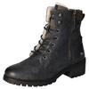 Schnürboots MUSTANG SHOES, Damen, Gr. 39, blau (navy), Lederimitat, casual, Schuhe, Schnürstiefelette, Blockabsatz, in Metallic-Optik, schmale Form