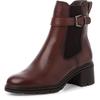 Chelseaboots TAMARIS, Damen, Gr. 40, braun, Leder, Elastischer Einsatz, unifarben, used, klassisch, Schuhe, Blockabsatz, Stiefelette, Businessschuh, Gore Tex-Ausstattung
