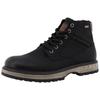 Winterboots TOM TAILOR, Herren, Gr. 44, schwarz, Lederimitat, Textil, unifarben, kontrastfarbene Details, modisch, Schuhe, Blockabsatz,Schnürboots,Outdoorschuh, Reißverschluss, Weite G (=weit)