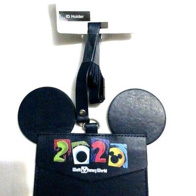 Disney Other | Disney Parks 2020 Mickey & Park Icons Lanyard Id Dated Pass Ticket Holder New | Color: Red | Size: Os