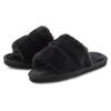 Pantolette VIVANCE "Hausschuh, Plüsch Hausschuhe, Mule, offener Schuh", Damen, Gr. 40, schwarz, Obermaterial: 100% Textilmaterial. Futter: 100% Textilmaterial. Decksohle: 100% Textilmaterial. Laufsohle: 100% Synthetik, unifarben, casual, Schuhe, VEGAN