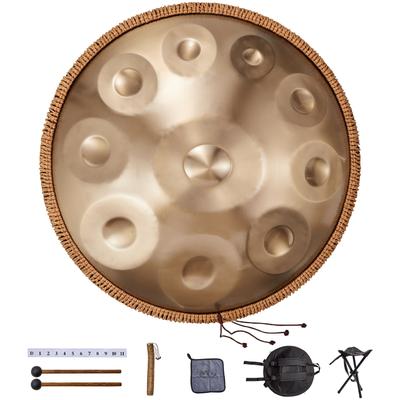 Handpan Drum,D Minor Hand Drum, Hand Pan Drum Instrument with Mallets, Handpan Stand & Carry Bag, for Adults Beginners