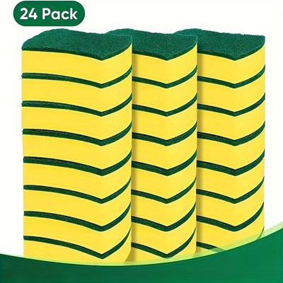 TEMU 12/24pcs, Cleaning Sponge, Double-sided Scouring Pad, Household Cleaning, Dishwashing Sponge, High-end Kitchen Sponge, Anti-scratch Sponge, , Cleaning Supplies, Cleaning Tools, School Preparation Image