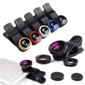 Obiettivo per telefono Fisheye 3 in 1 Zoom grandangolare 0,67x Obiettivi macro Fish Eye Kit fotocamera con obiettivo a clip sul telefono per tutti gli smartphone
