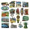 America del Nord USA New York Porto Rico San Francisco Chicago Magneti da frigorifero Turismo Ricordo da frigorifero magnetico
