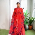Plus Size abiti da festa africani per le donne 2024 New Fashion Dashiki Ankara Print abiti da sposa eleganti abiti Maxi musulmani