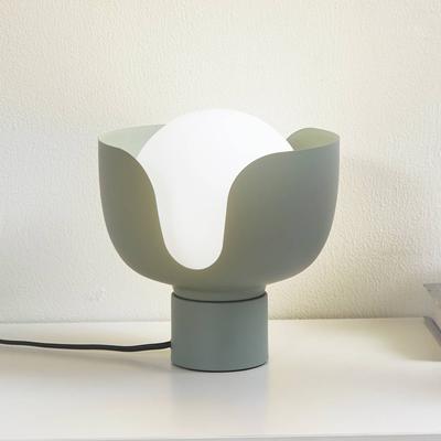 Lindby Tischleuchte Fiora, grün, Glas, Metall, Ø 20 cm Image