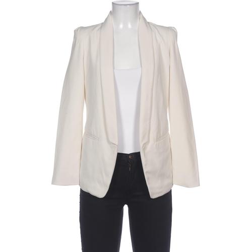 H&M Damen Blazer, Gr. 34, weiß, Elasthan, Synthetik