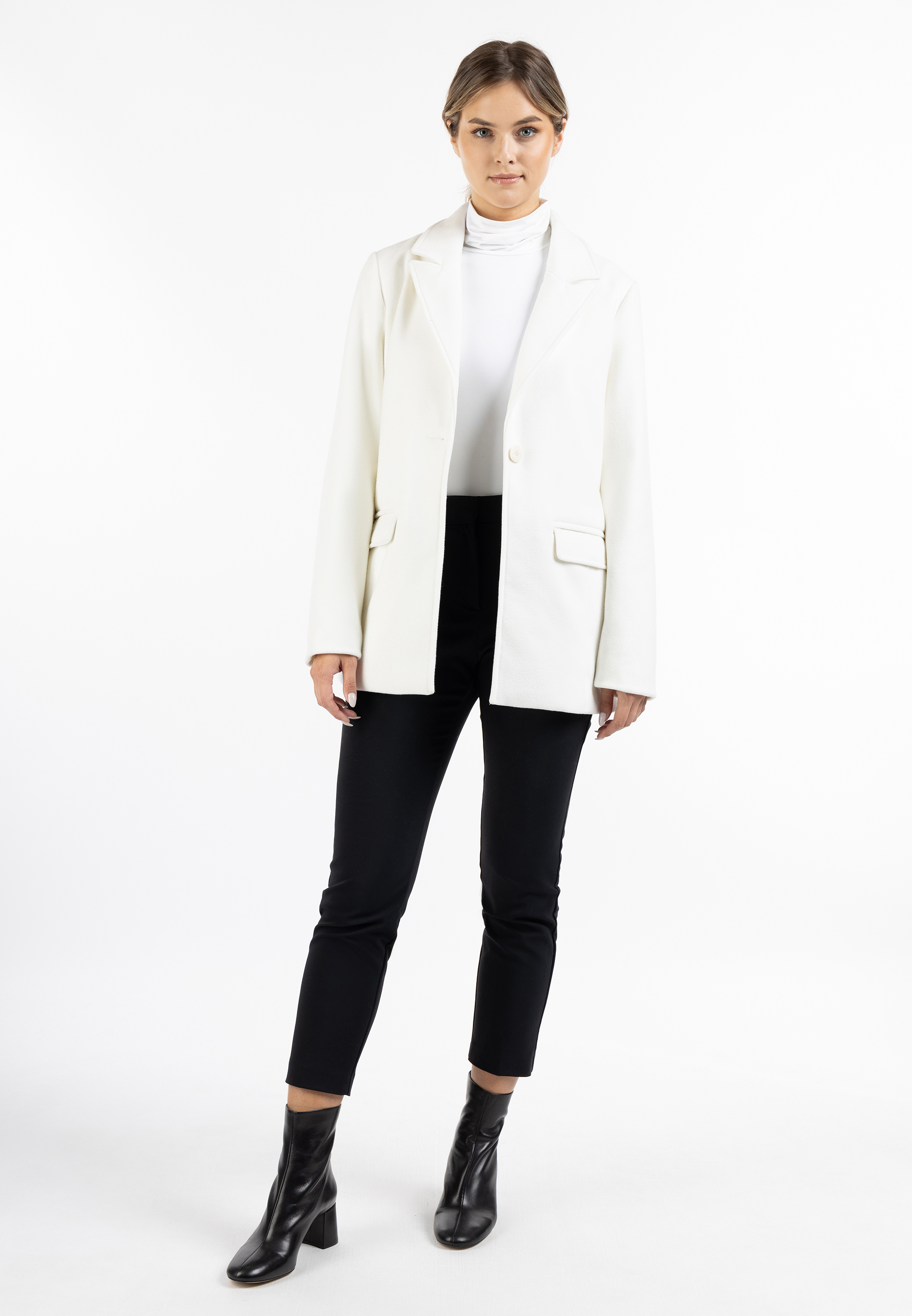 Dreimaster Langer Blazer Damen Wollweiss Image