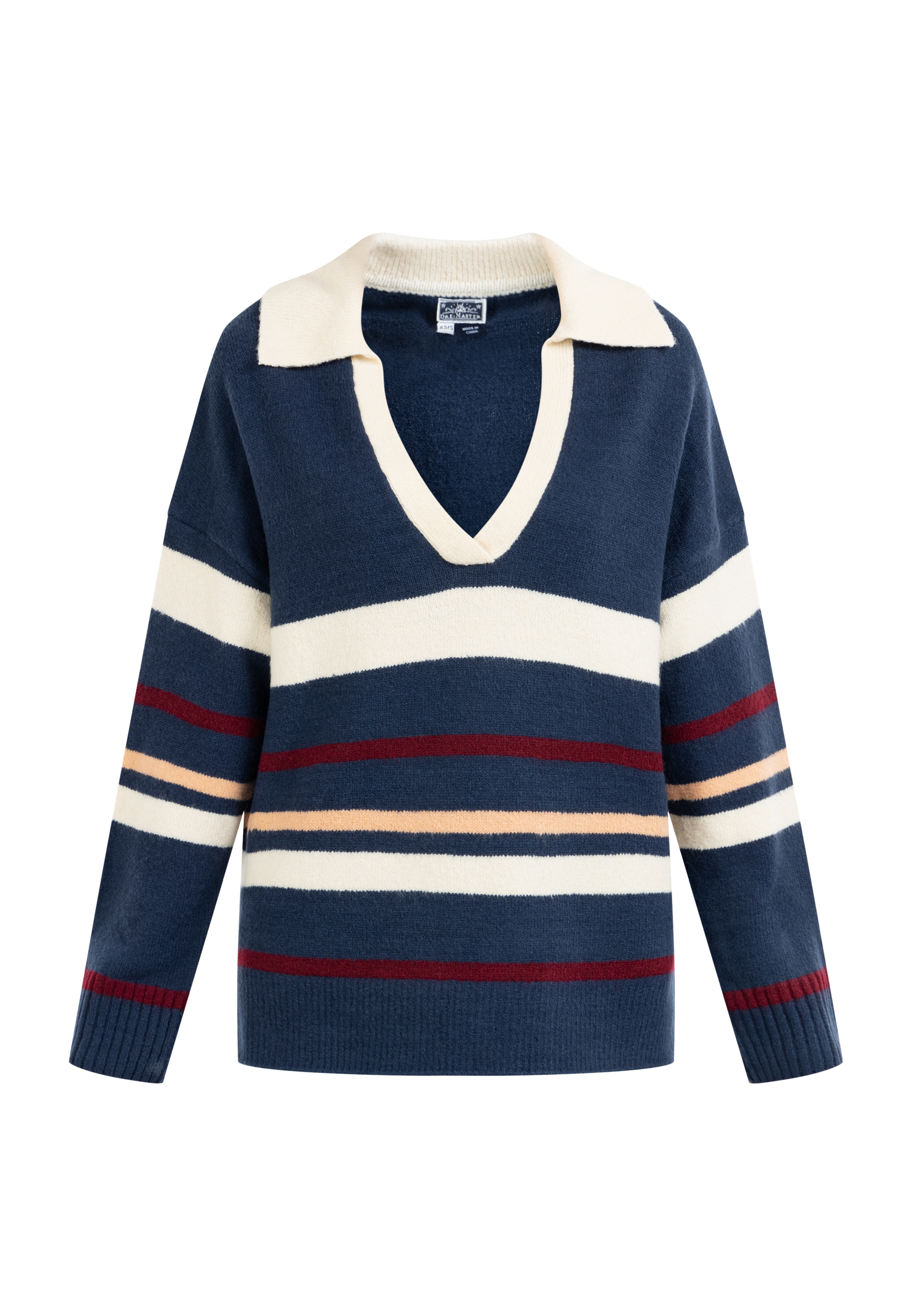 Dreimaster Strickpullover Damen Marine Mehrfarbig Image