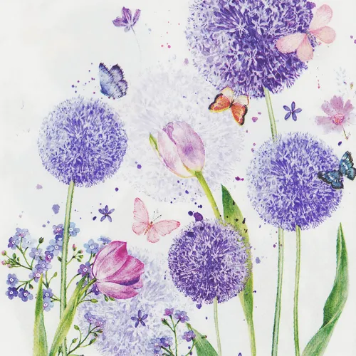 Serviettes en papier ""Allium"", 33 x 33 cm, 20 pièces