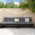 Maisonchic - Lot de 2 Canapés centraux de jardin, Salon de jardin, Banquette de jardin noir 120x80