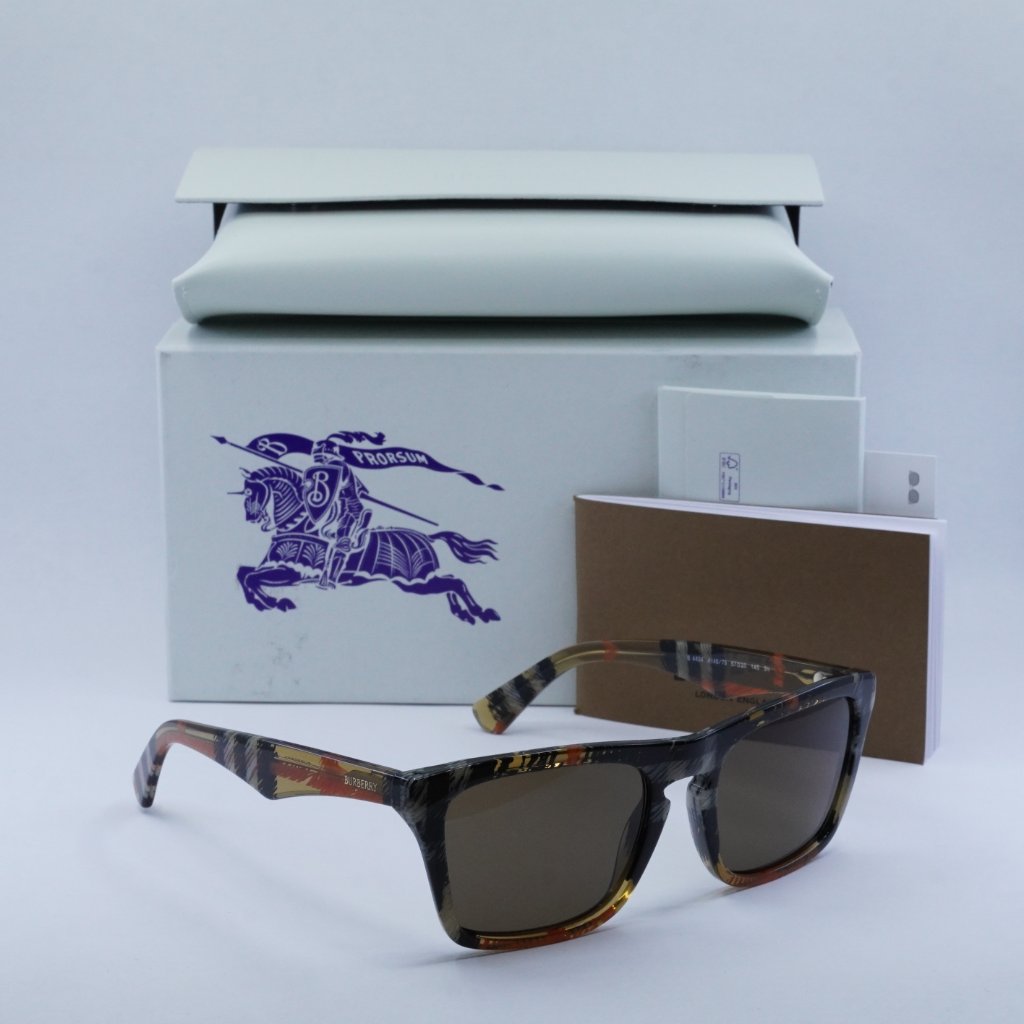 Burberry Accessories | Burberry Be4434 414673 Square Sunglasses - Check Sand/Brown | Color: Brown | Size: 57 - 20 - 145