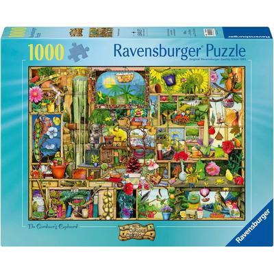 Puzzle RAVENSBURGER "Colin Thompson, CuRios CupBoards, Grandioses Gartenregal", bunt, Puzzles, KinderB:70cm H:50cm, Made in Germany, B:70cm H:50cm