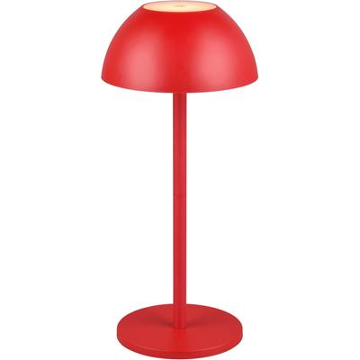 LED Außen-Tischleuchte MY HOME "Abbey Tischleuchte (Stück)", rot, H:30cm Ø:13,5cm, Lampen, Outdoor Akku Tischlampe Pilzdesign, USB-C, 4-fach Touch Dimmer, IP54