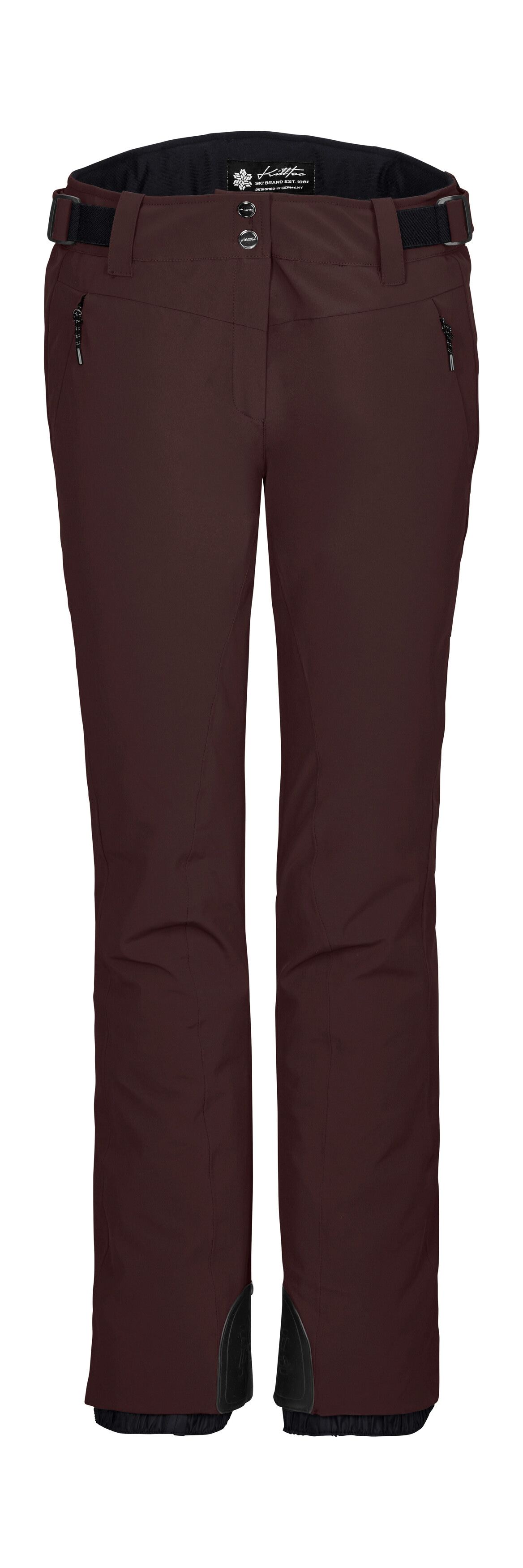 Skihose KILLTEC "KSW 311 WMN SKI PNTS", Damen, Gr. 40, Normalgrößen, rot (dunkelrot), Oberstoff: 92% Polyester, 8% Elasthan, Futter: 100% Polyester, Füllung: 100% Polyester (recycelt), Hosen, Wasserdichte, atmungsaktive Skihose mit Schneefang und... Image