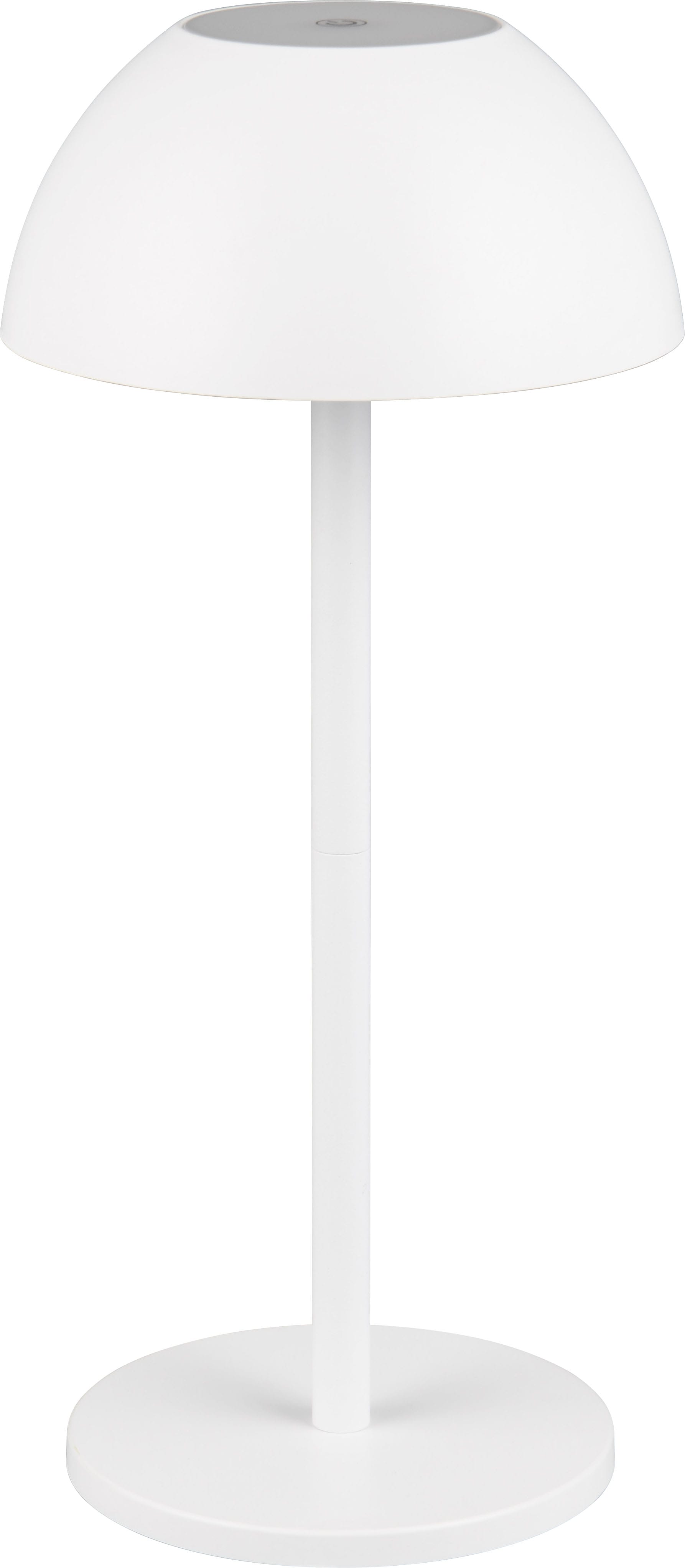 LED Außen-Tischleuchte MY HOME "Abbey Tischleuchte (Stück)", weiß (weiß matt), H:30cm Ø:13,5cm, Leuchten, Outdoor Akku Tischlampe Pilzdesign, USB-C, 4-fach Touch Dimmer, IP54 Image